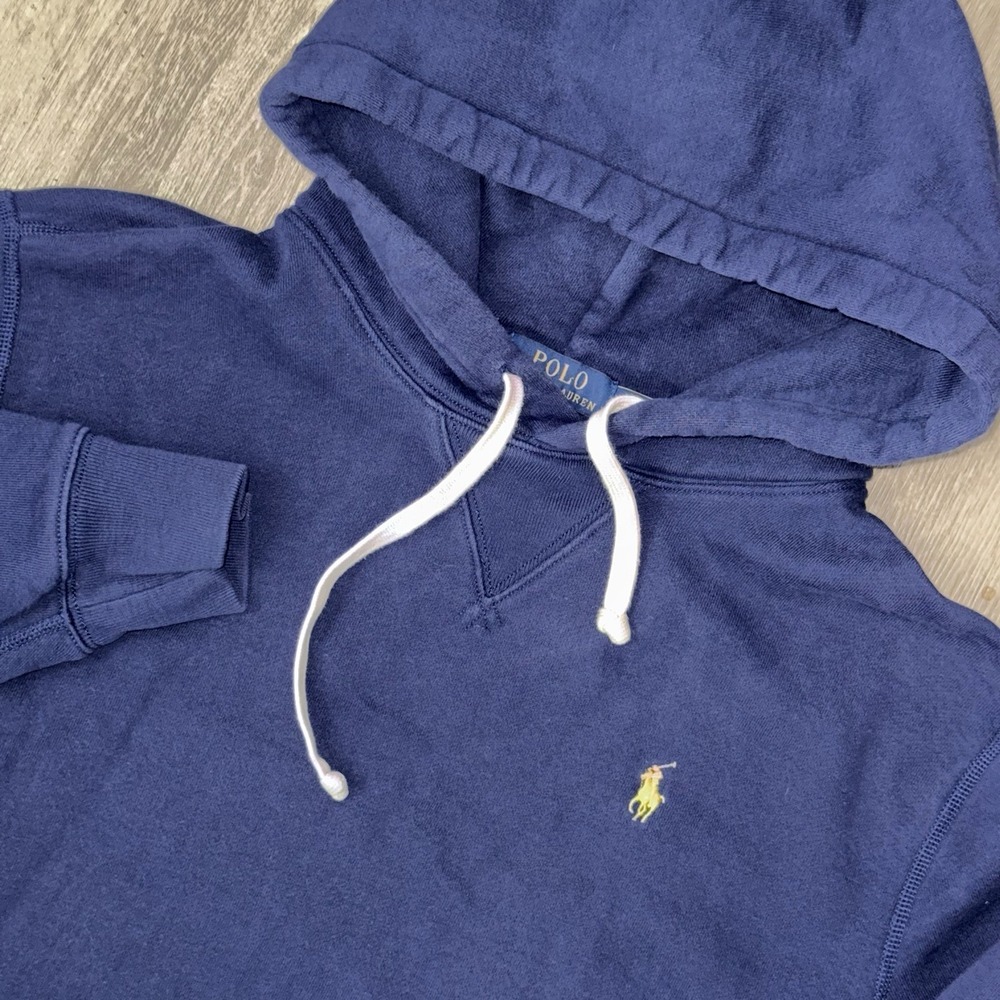 Polo Ralph Lauren The RL Fleece Hoodie Pullover Men's Small Navy Blue Pockets